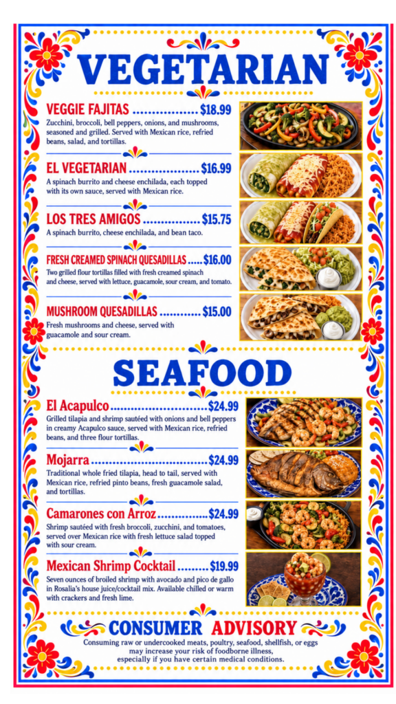 Rosalia’s Menu 2026 5