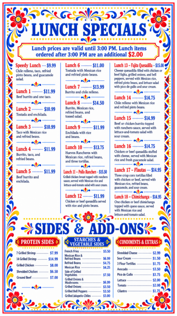 Rosalia’s Menu 2026 7