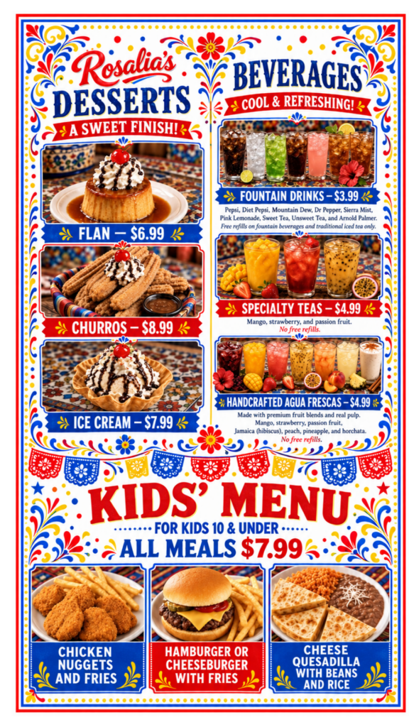 Rosalia’s Menu 2026 8